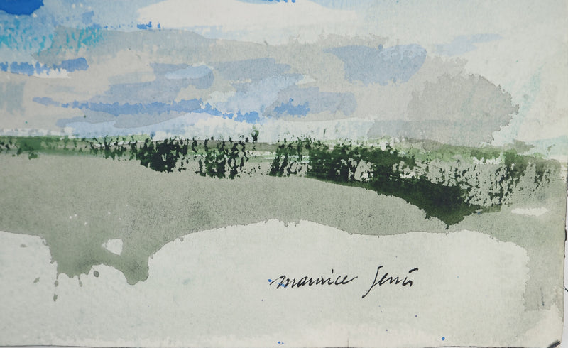 Maurice GENIS : Reflets sur le lac, Aquarelle originale (photo de détail 2) - Crédit photo : Galerie Art.Paris