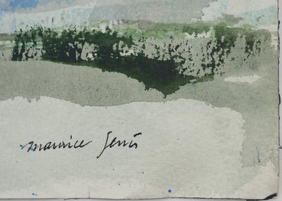 Maurice GENIS : Reflets sur le lac, Aquarelle originale (photo de détail 5) - Crédit photo : Galerie Art.Paris
