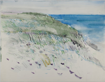 Maurice GENIS : Dune de sable en Vendée, Aquarelle originale (vue générale) - Crédit photo : Galerie Art.Paris