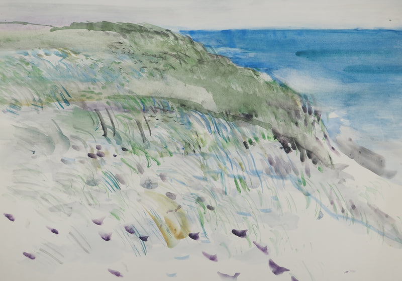 Maurice GENIS : Dune de sable en Vendée, Aquarelle originale (photo de détail 2) - Crédit photo : Galerie Art.Paris
