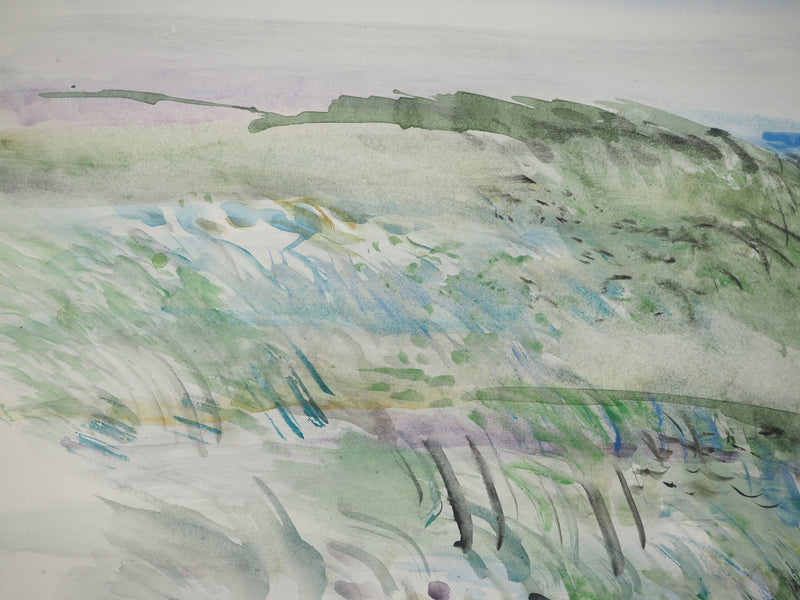 Maurice GENIS : Dune de sable en Vendée, Aquarelle originale (photo de détail 3) - Crédit photo : Galerie Art.Paris