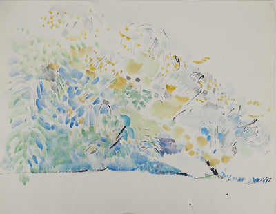 Maurice GENIS : Nature abstraite, Aquarelle originale (vue générale) - Crédit photo : Galerie Art.Paris