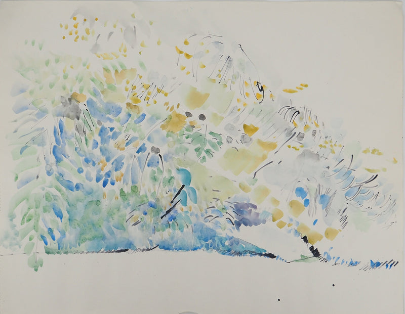Maurice GENIS : Nature abstraite, Aquarelle originale (vue générale) - Crédit photo : Galerie Art.Paris
