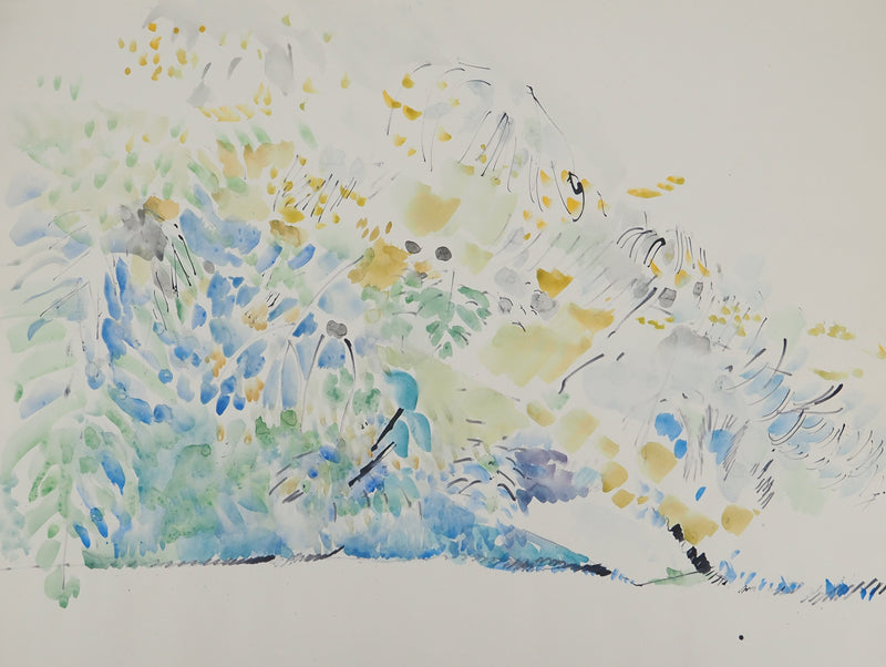 Maurice GENIS : Nature abstraite, Aquarelle originale (photo de détail 2) - Crédit photo : Galerie Art.Paris
