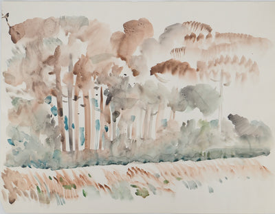 Maurice GENIS : Lisière de forêt, Aquarelle originale (vue générale) - Crédit photo : Galerie Art.Paris