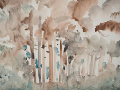 Maurice GENIS : Lisière de forêt, Aquarelle originale (photo de détail 3) - Crédit photo : Galerie Art.Paris