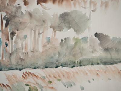 Maurice GENIS : Lisière de forêt, Aquarelle originale (photo de détail 4) - Crédit photo : Galerie Art.Paris