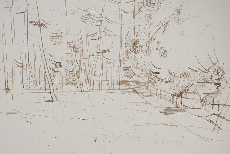 Maurice GENIS : Route de campagne, Dessin original (photo de détail 6) - Crédit photo : Galerie Art.Paris
