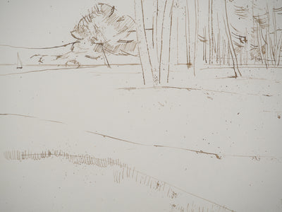 Maurice GENIS : Route de campagne, Dessin original (photo de détail 5) - Crédit photo : Galerie Art.Paris