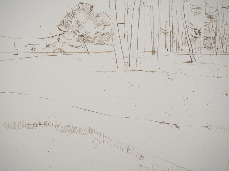 Maurice GENIS : Route de campagne, Dessin original (photo de détail 5) - Crédit photo : Galerie Art.Paris