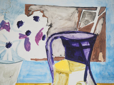Maurice GENIS : Composition aux carafes, Gouache originale (photo de détail 3) - Crédit photo : Galerie Art.Paris