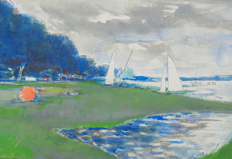 Maurice GENIS : Après-midi au bord du lac d&