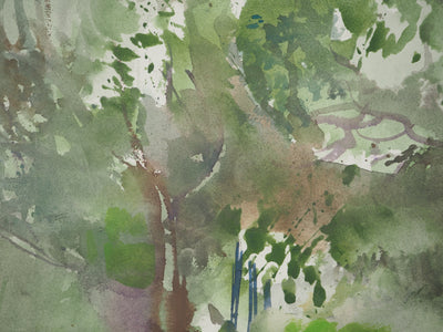Maurice GENIS : Cabane en forêt, Aquarelle originale (photo de détail 4) - Crédit photo : Galerie Art.Paris
