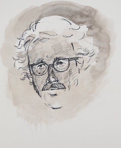Maurice GENIS : L'homme aux cheveux d'argent , Aquarelle originale (photo de détail 2) - Crédit photo : Galerie Art.Paris