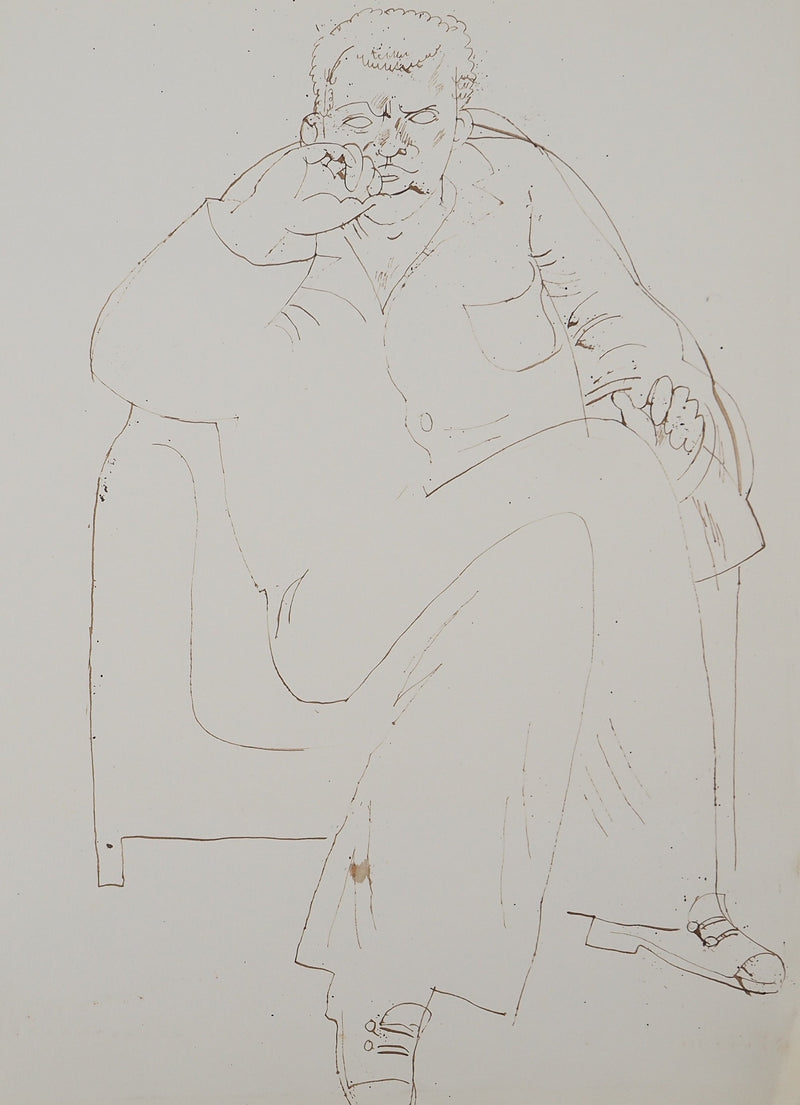 Maurice GENIS : Le conspirateur, Dessin original (photo de détail 2) - Crédit photo : Galerie Art.Paris