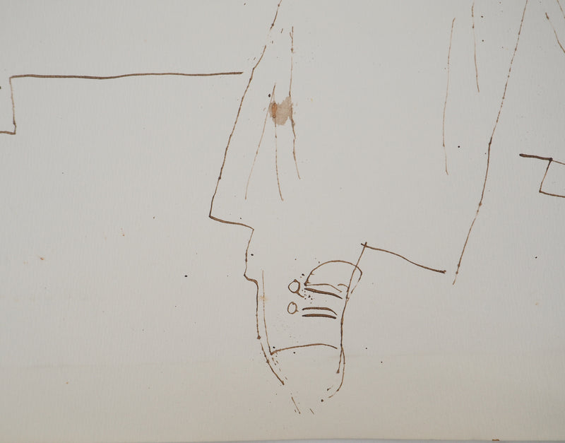Maurice GENIS : Le conspirateur, Dessin original (photo de détail 4) - Crédit photo : Galerie Art.Paris