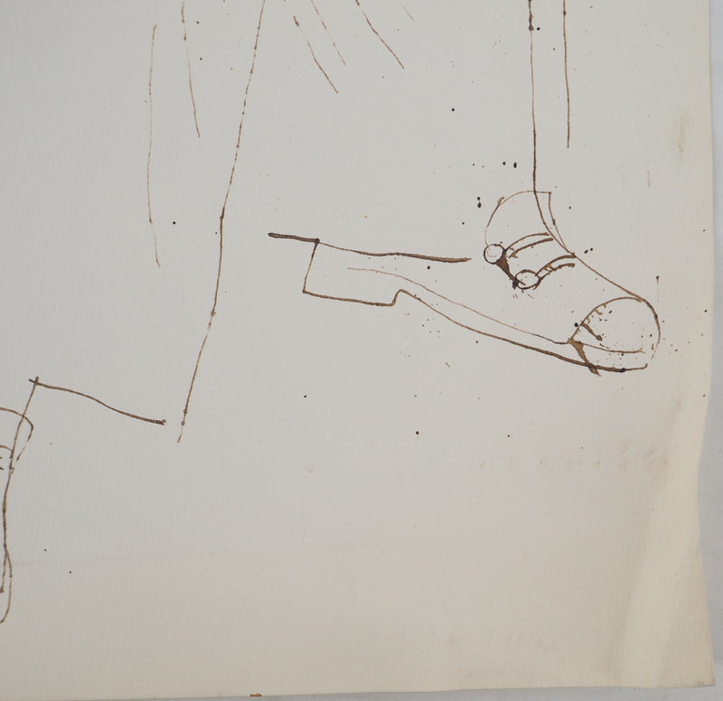 Maurice GENIS : Le conspirateur, Dessin original (photo de détail 5) - Crédit photo : Galerie Art.Paris
