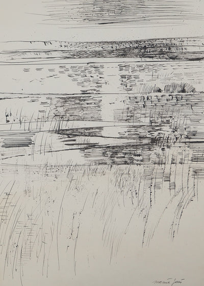 Maurice GENIS : Paysage abstrait, Dessin original (photo de détail 3) - Crédit photo : Galerie Art.Paris
