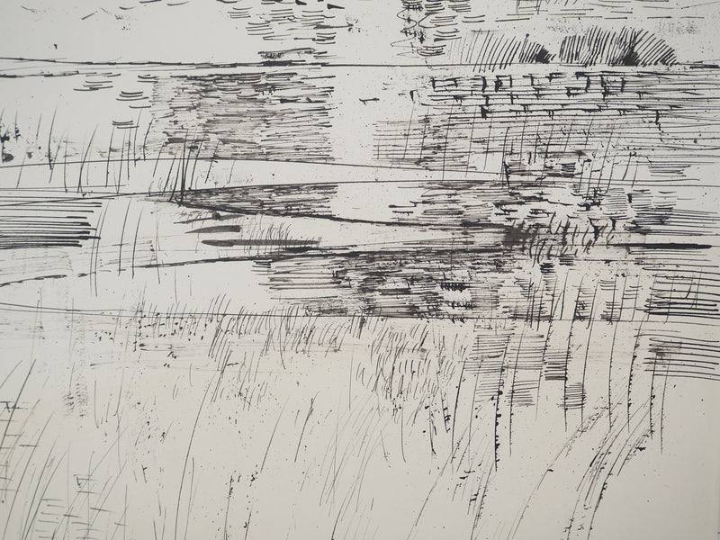 Maurice GENIS : Paysage abstrait, Dessin original (photo de détail 4) - Crédit photo : Galerie Art.Paris
