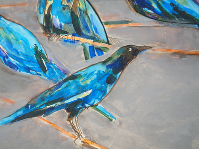 Maurice GENIS : Etude d'oiseaux, Aquarelle originale (photo de détail 4) - Crédit photo : Galerie Art.Paris
