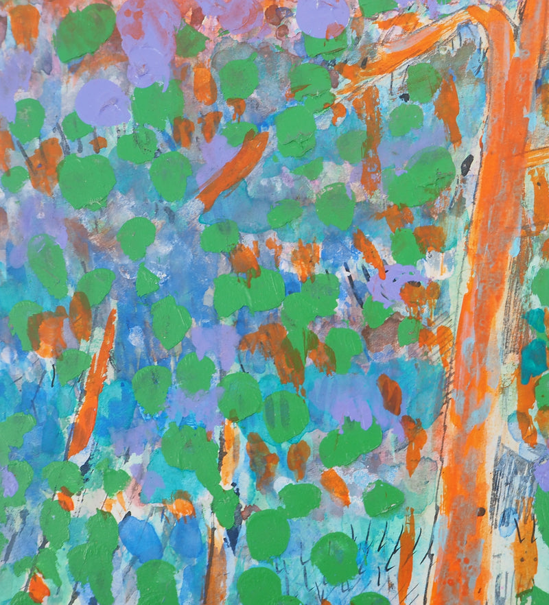 Maurice GENIS : Promenade dans les bois, Gouache originale (photo de détail 4) - Crédit photo : Galerie Art.Paris