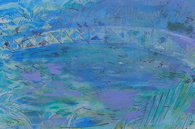 Maurice GENIS : Hommage à Monet, Aquarelle originale (photo de détail 3) - Crédit photo : Galerie Art.Paris