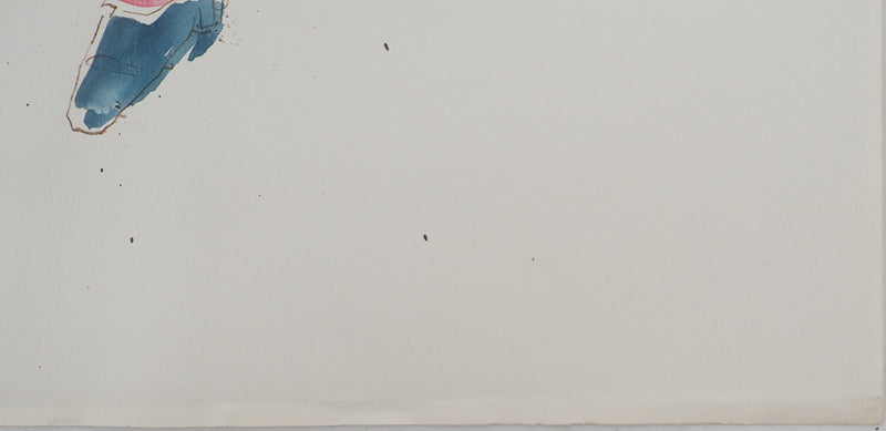 Maurice GENIS : Modèle aux carreaux, Aquarelle originale (photo de détail 5) - Crédit photo : Galerie Art.Paris