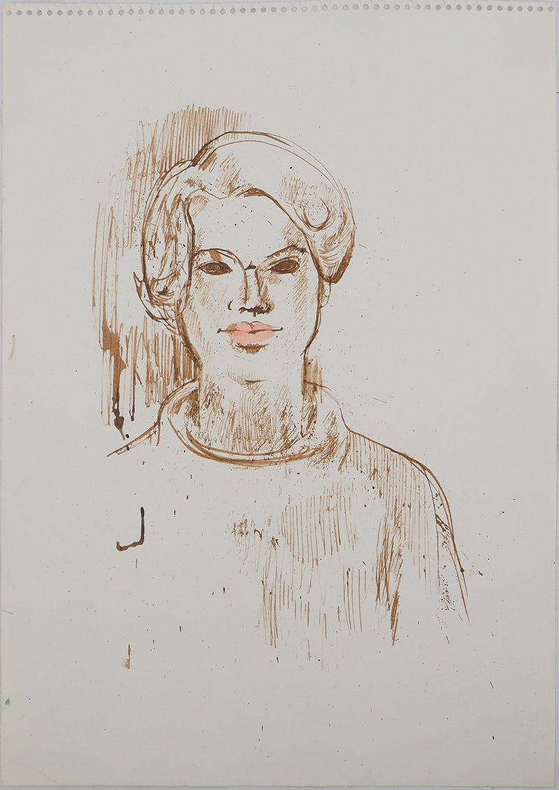 Maurice GENIS : Figure maternelle, Dessin original (vue générale) - Crédit photo : Galerie Art.Paris