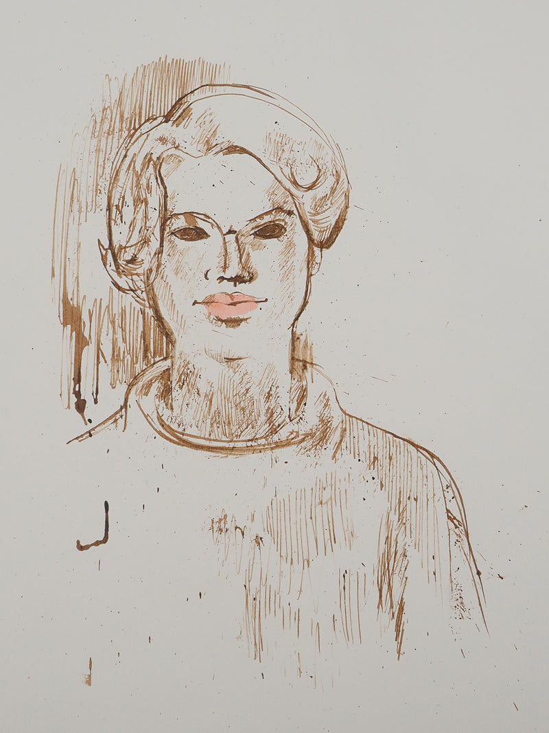 Maurice GENIS : Figure maternelle, Dessin original (photo de détail 2) - Crédit photo : Galerie Art.Paris