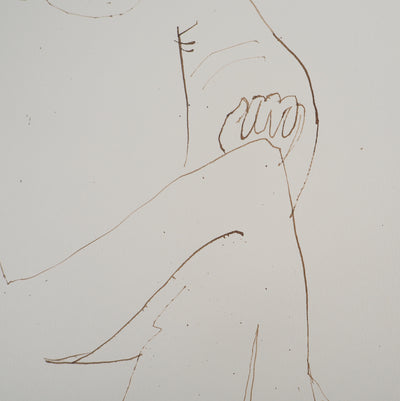 Maurice GENIS : Homme pensif, Dessin original (photo de détail 5) - Crédit photo : Galerie Art.Paris