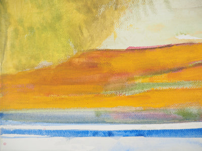 Maurice GENIS : Soleil ardent en plein désert, Aquarelle originale (photo de détail 3) - Crédit photo : Galerie Art.Paris