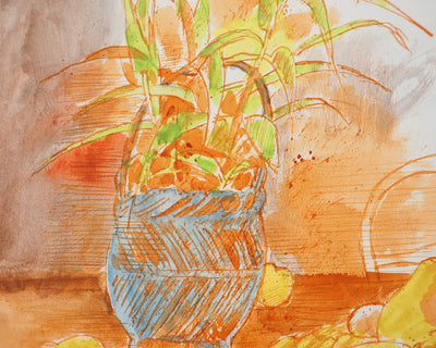 Maurice GENIS : Nature morte aux orchidées, Aquarelle originale (photo de détail 5) - Crédit photo : Galerie Art.Paris
