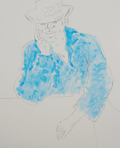 Maurice GENIS : Le rendez-vous galant, Dessin original (photo de détail 3) - Crédit photo : Galerie Art.Paris