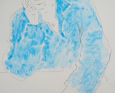 Maurice GENIS : Le rendez-vous galant, Dessin original (photo de détail 5) - Crédit photo : Galerie Art.Paris