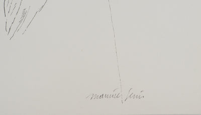 Maurice GENIS : Le rendez-vous galant, Dessin original (photo de détail 2) - Crédit photo : Galerie Art.Paris