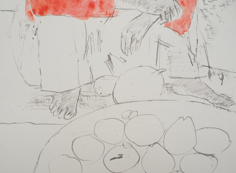 Maurice GENIS : Le marchand de mangues, Dessin original (photo de détail 4) - Crédit photo : Galerie Art.Paris