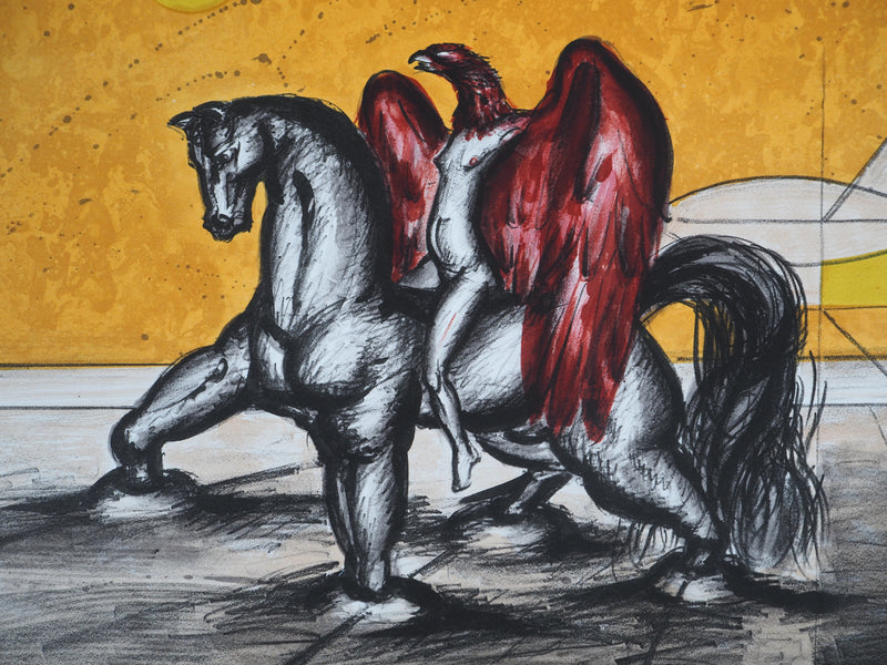 Franz PRIKING : Icare sous le soleil,, Lithographie originale (photo de détail 4) - Crédit photo : Galerie Art.Paris