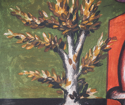 Franz PRIKING : Femme ailée rencontrant la nature,, Lithographie originale (photo de détail 6) - Crédit photo : Galerie Art.Paris