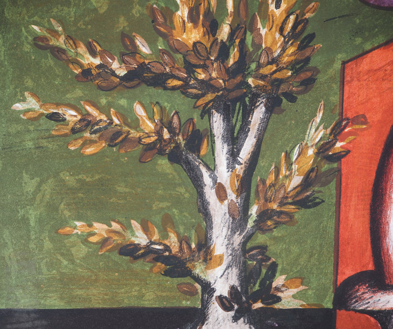 Franz PRIKING : Femme ailée rencontrant la nature,, Lithographie originale (photo de détail 6) - Crédit photo : Galerie Art.Paris