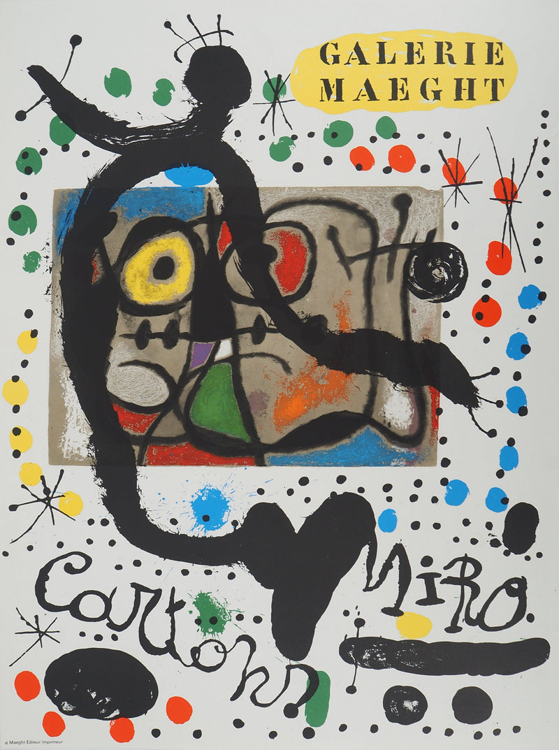 Joan MIRO : Cartons de Miro à la Galerie Maeght, Affiche originale (vue générale) - Crédit photo : Galerie Art.Paris