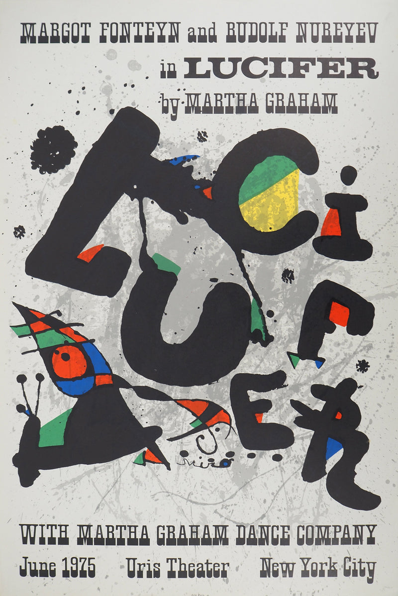 Joan MIRO : Lucifer at Uris Theater NYC, Affiche originale (vue générale) - Crédit photo : Galerie Art.Paris