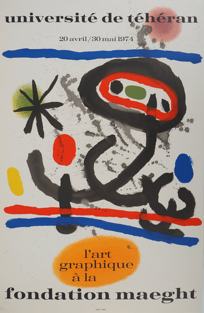 Joan MIRO : L'art graphique à la fondation Maeght, Affiche originale (vue générale) - Crédit photo : Galerie Art.Paris