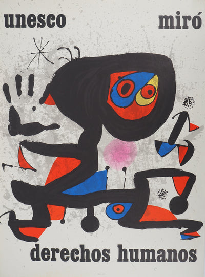 Joan MIRO : Unesco derechos humanos, Affiche originale (vue générale) - Crédit photo : Galerie Art.Paris
