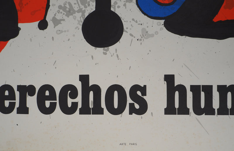 Joan MIRO : Unesco derechos humanos, Affiche originale (photo de détail 5) - Crédit photo : Galerie Art.Paris