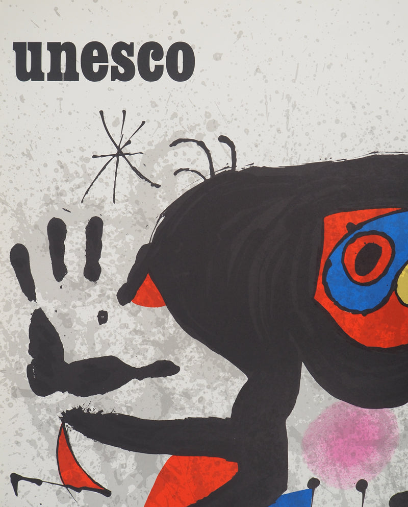 Joan MIRO : Unesco derechos humanos, Affiche originale (photo de détail 3) - Crédit photo : Galerie Art.Paris
