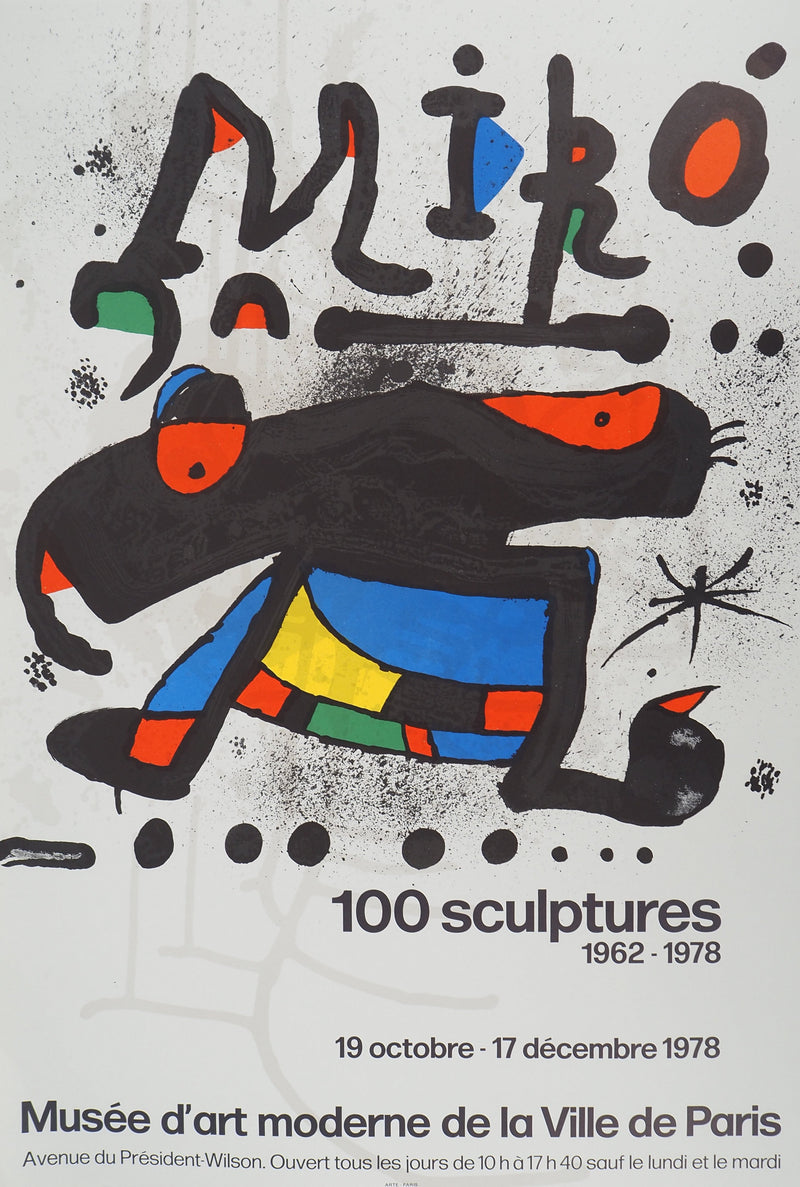 Joan MIRO : 100 sculptures, Affiche originale (vue générale) - Crédit photo : Galerie Art.Paris
