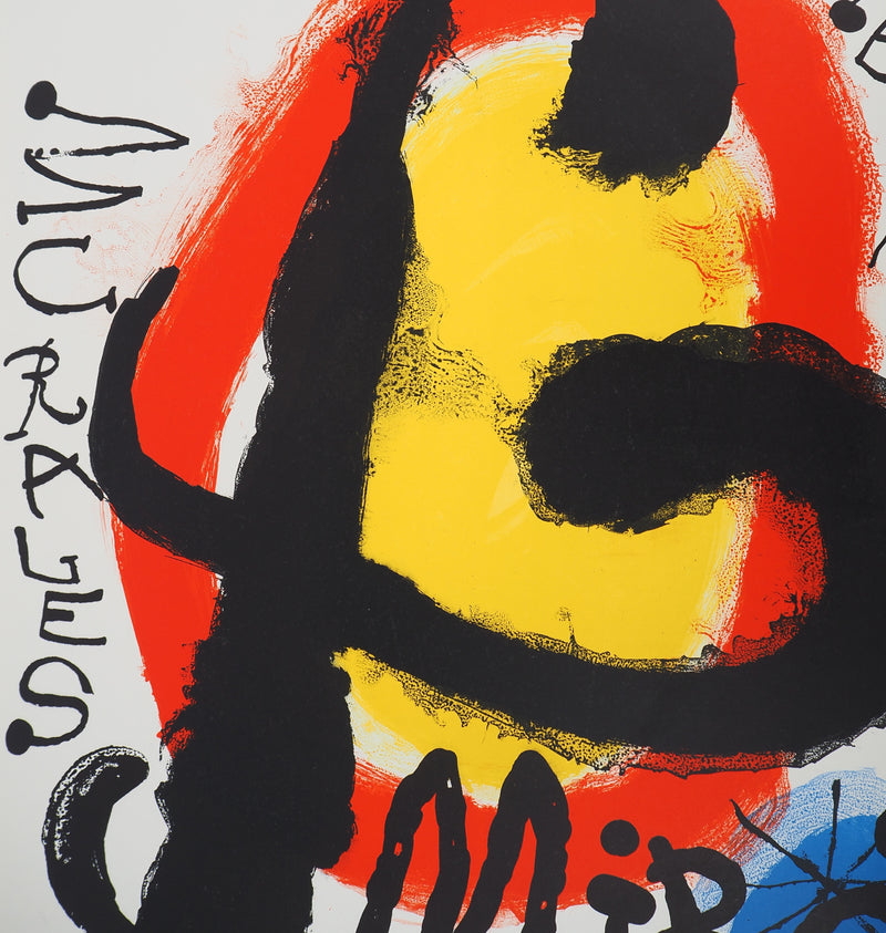 Joan MIRO : Peintures murales, Affiche originale (photo de détail 5) - Crédit photo : Galerie Art.Paris