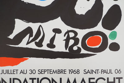 Joan MIRO : Miro à la fondation Maegh, Affiche originale (photo de détail 2) - Crédit photo : Galerie Art.Paris