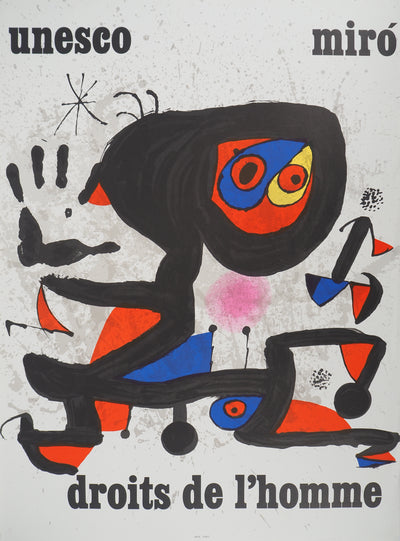 Joan MIRO : Unesco droits de l'homme, Affiche originale (vue générale) - Crédit photo : Galerie Art.Paris