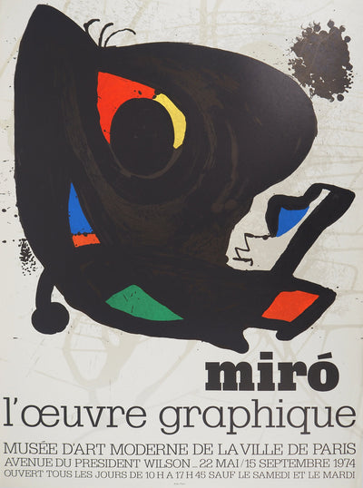 Joan MIRO : Miró, L’œuvre graphique, Affiche originale (vue générale) - Crédit photo : Galerie Art.Paris